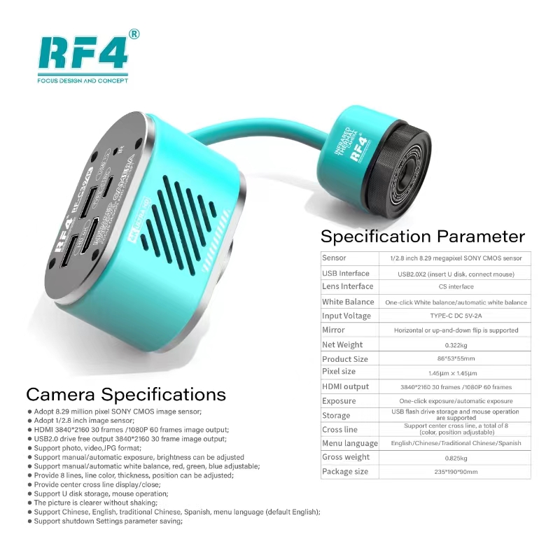 RF4 HD 4K Kamera Termowizyjna  – Pcb Short Circuit Thermal Diagnostics recenzja i cena