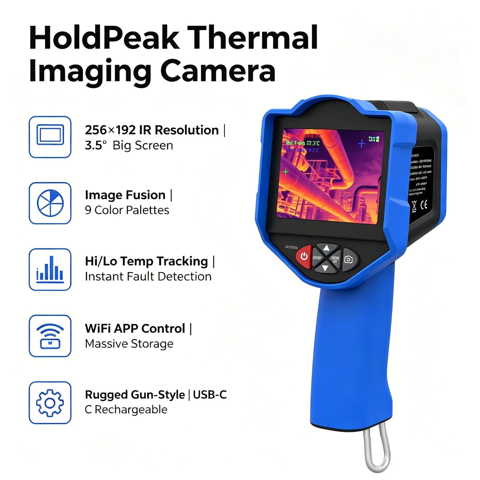 Kamera termowizyjna HoldPeak 2 – Thermal Imaging Camera 256X192 recenzja i cena